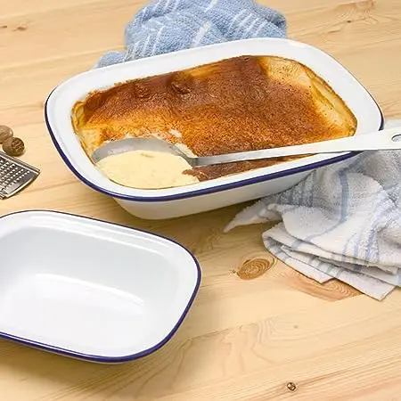 FALCON Oblong Pie Dish WHT 24CM Plates Oven 0