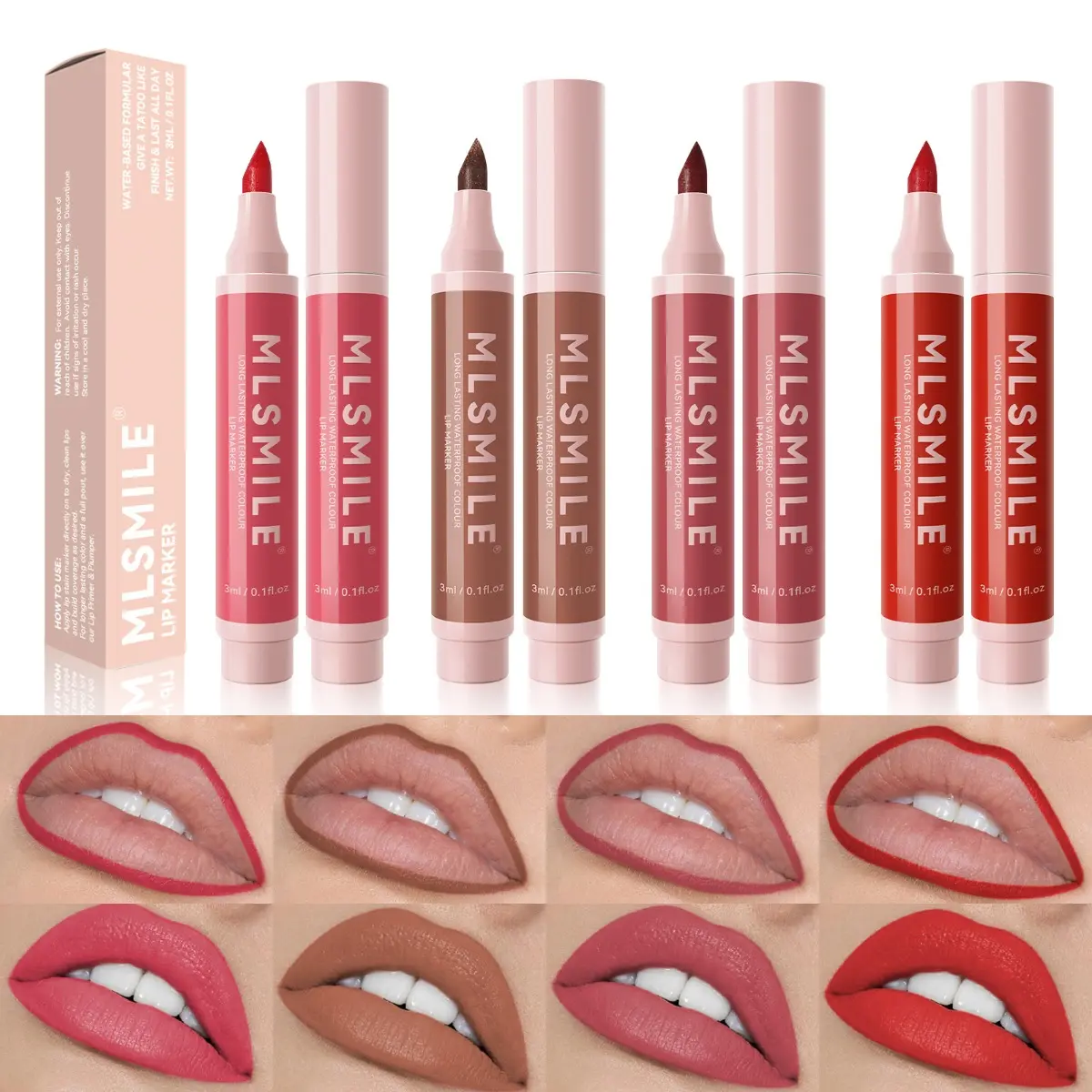 Hydrating Waterproof Lip Stain Matte Lip Liner Marker Pen Lipstick Lasting Colour Lipstick Contour Pen with A Natural Effect