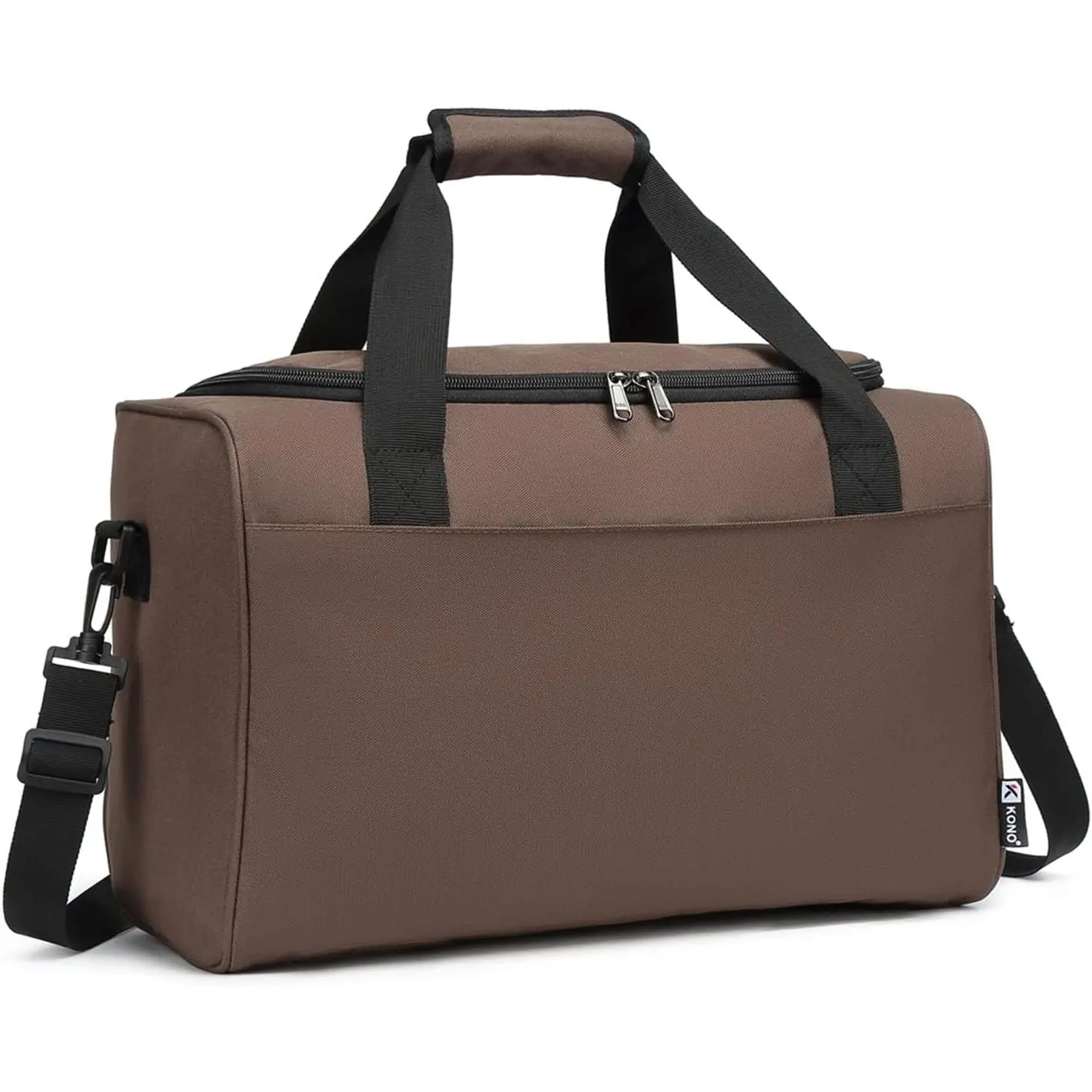 Kono 40x20x25 Under The Seat Holdall Cabin Hand Luggage Carry-On Travel Bag 20L (Brown)