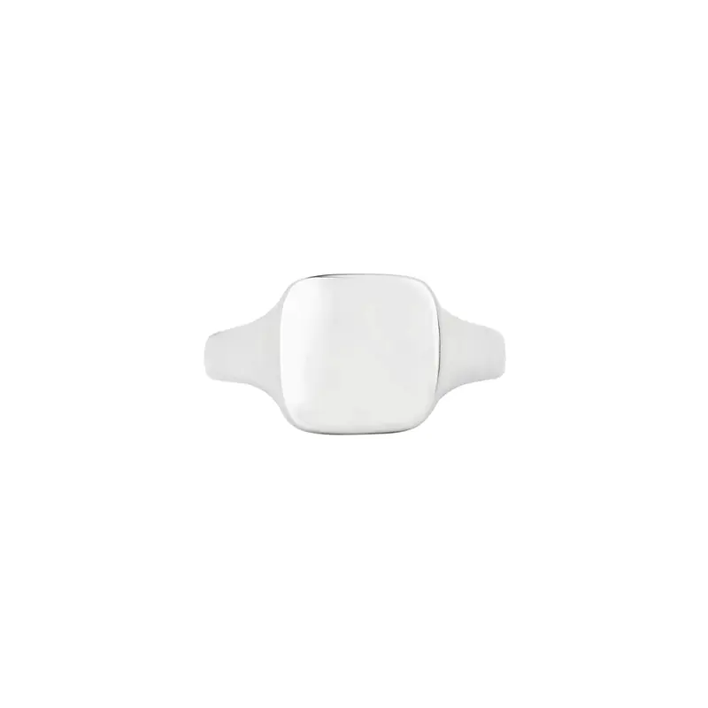Square Smooth Signet Ring - Gold 5