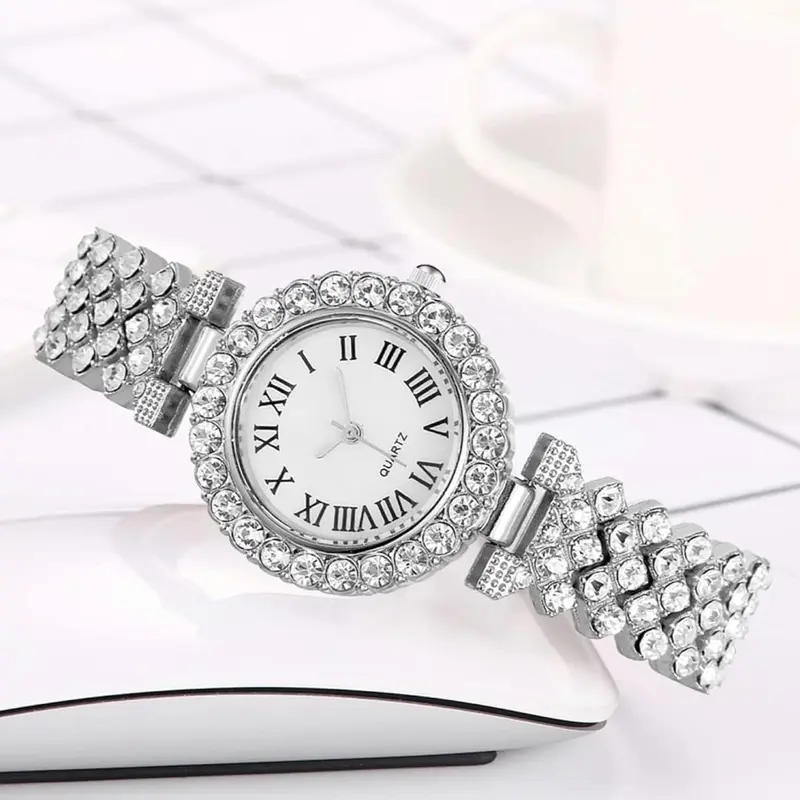Luxury Women's Quartz Bracelet Watch with Crystal Diamonds - Female Dress Watch 1