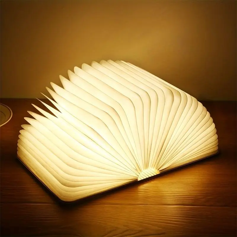 Rechargeable Folding Book Light - Energy-Efficient LED with Three-Color Changing, Soft Eye Protection, and USB Recharge - Perfect for Bedroom Decor, Event Holding, Shops, and Stores 0