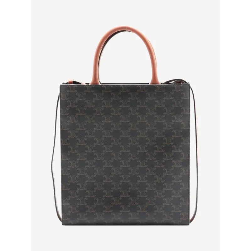 Preowned Celine Bag - Brown Triomphe Vertical Cabas Tote Bag 1