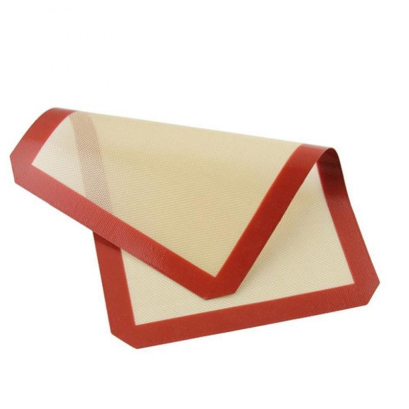 [UK Seller] 2 Silicone Baking Mat Sheet Set Oven Tray Liners Roll Mat Sheet Tray Liner Non Stick Cookie Sheets Professional Grade Bakeware Oil Cake Pastry Washable 4