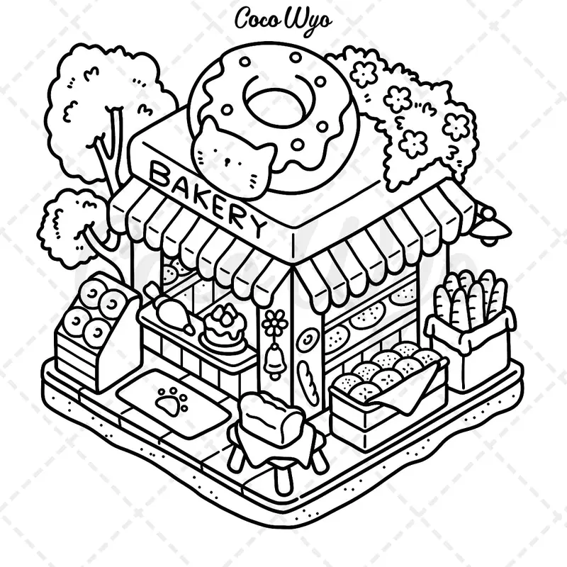 Little Corner: Coloring Book for Adults and Teens, Super Cute Designs of Cozy, Hygge Spaces for Relaxation (Cozy Spaces Coloring) 2