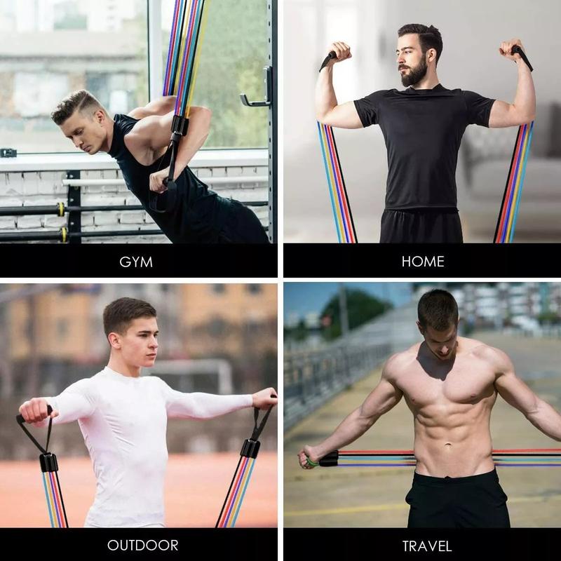 Fitiness 11PCS Resistance Bands Set for Ultimate Workout Kit in CrossFit, Fitness, Yoga & Home Training 5