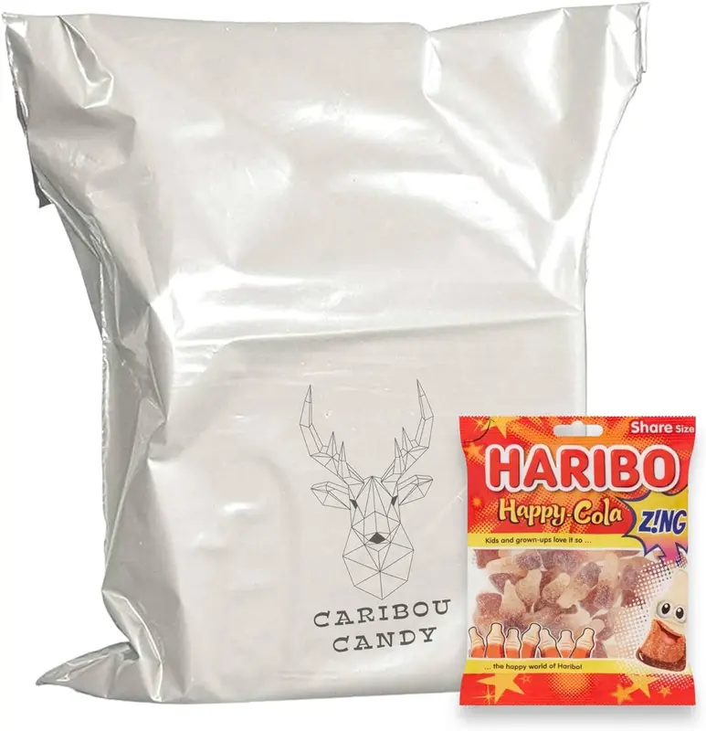 Haribo Happy Cola Fizzy Bottles Sugar Zing - Gummy Sweet Share Bag 4