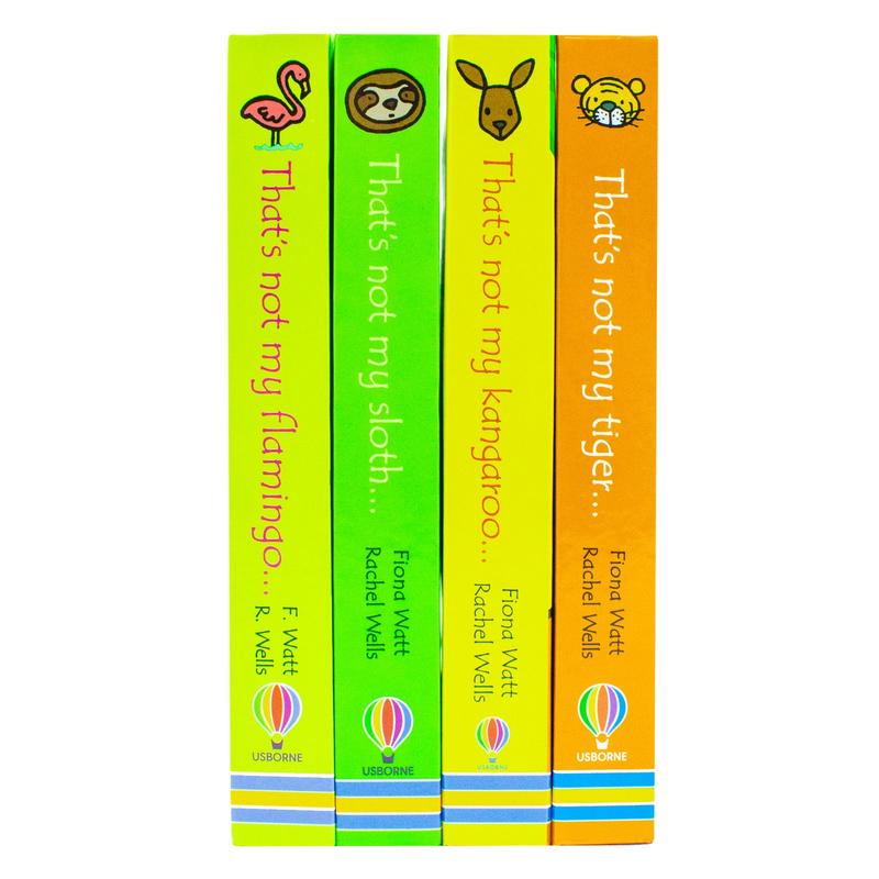 That's Not My 4 Books Collection Set by Fiona Watt & Rachel Wells (Flamingo, Sloth, Kangaroo & Tiger) 4