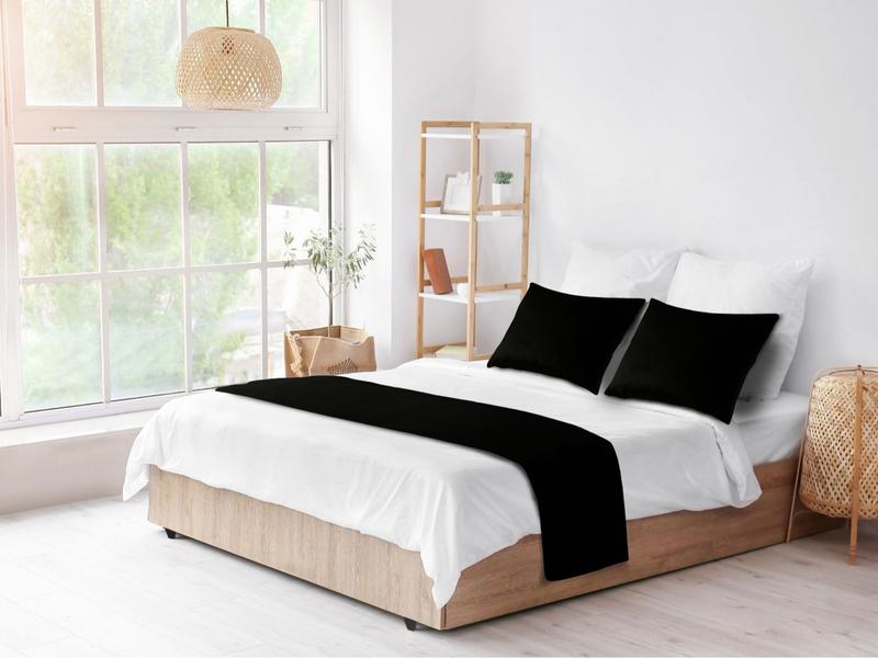 Bed runner bed throw bed scarf High quality velvet fabric Reversible (Double-Sided) Washable King Size Soft breathable flat weave 5