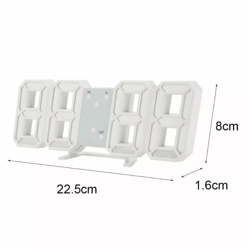 3D LED Digital Clock Table Wall Electronic Alarm Display Dimmer Modern Clocks UK Decor 1