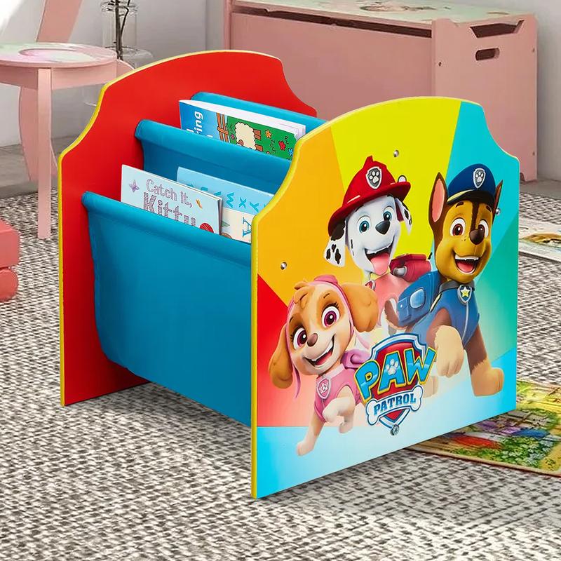 Kids Paw Patrol Sling Bookcase Unit with 4 Shelves, Children's Kids Wooden Furniture Book Shelf, Chase Skye Rocky Pawpatrol 4