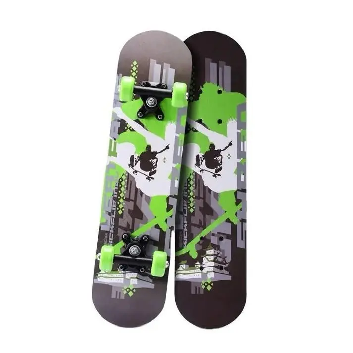 Graffiti Skateboard Wooden Complete for Adults and Kids Double Kick New WOODEN BOARD UK 4