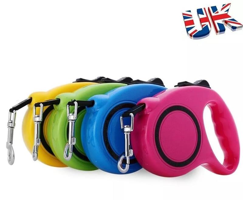 Premium Retractable Extendable Dog Training Lead Leash - 3m and 5m Length Options, Ideal for Training and Walking Pets. Durable, Comfortable Grip Handle, Perfect for Small, Medium, and Large Dogs. Extendable Design for Flexibility and Control 1