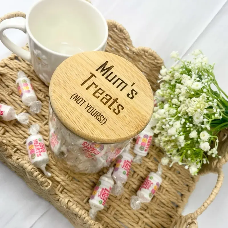 Personalised Sweetie Jar with Bamboo Lid - Perfect Gift for Any Occasion