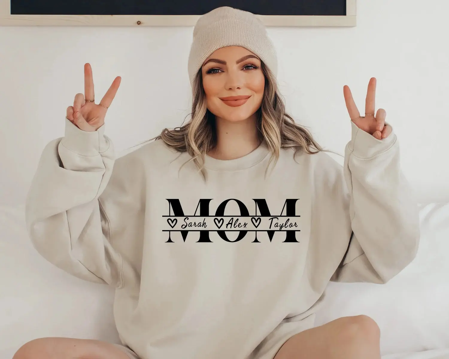 Custom Mama With Kids Name SWEATSHIRT, HOODIE, TSHIRT, Mom Life Shirt, Mothers Day Shirt, Cute Gift For New Mama