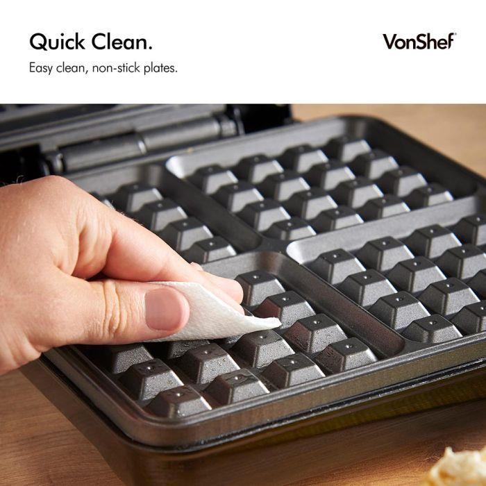 VonShef 1100W Quad Belgian Waffle Maker【UK SELLER】 4