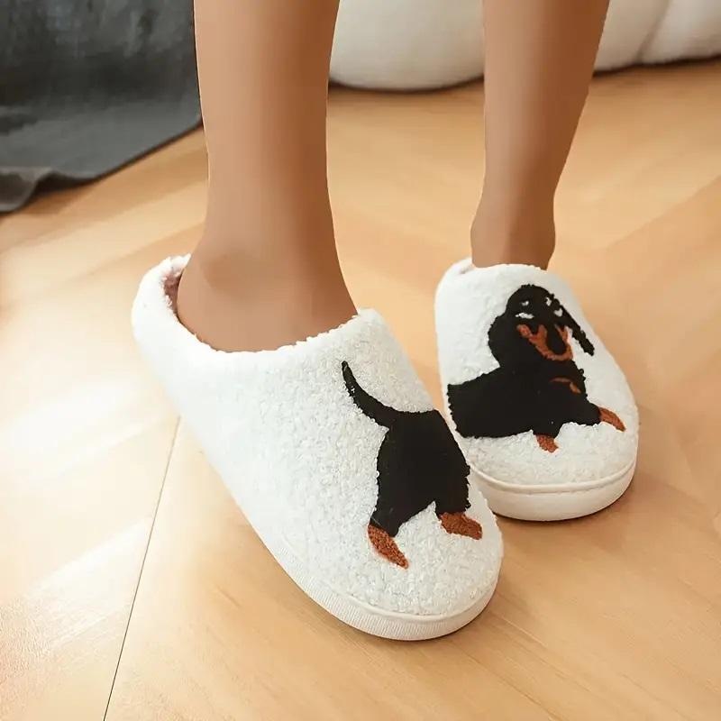 Cute Dachshund Dog Slippers – Fluffy Faux Fur Indoor Slip-Ons for Women & Girls | Plush Animal Design | Warm & Cosy for Autumn | Fast UK Delivery Walking Shoes Slide Flipflop Comfort 6