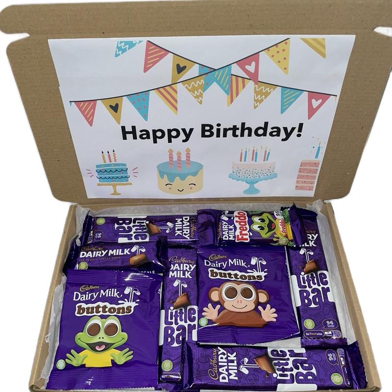 Small Cadburys Dairy Milk Letter Box Hamper Personalised Gift or Snack or Dessert Chocolate Bonbon Soft 0