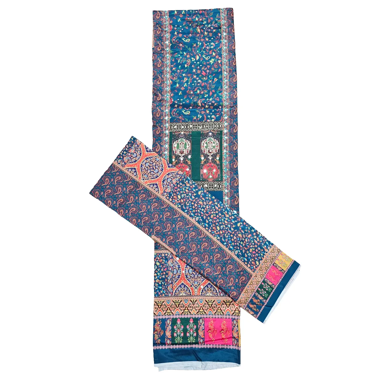 Rama Mira Three Piece Suit French Crepe Semi Stitched Material