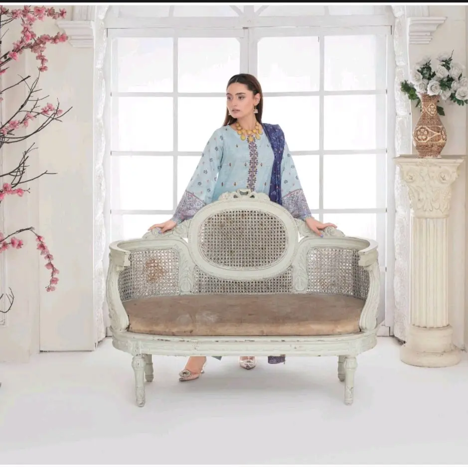 Digital Print & Embroidered Slub Khaddar Shirt - Primer Quality Ready to Wear clothes Traditional Womenswear Elegant Fabric Dress Formal Suit Aesthetic