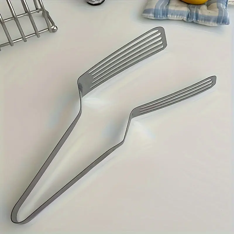 1pc Stainless Steel Multifunctional Serving Tongs for Buffet, Fish Frying, Bread, Steak, Salad, and Dessert - Kitchen Tools for Effortless Food Prep and Presentation Utensils 6