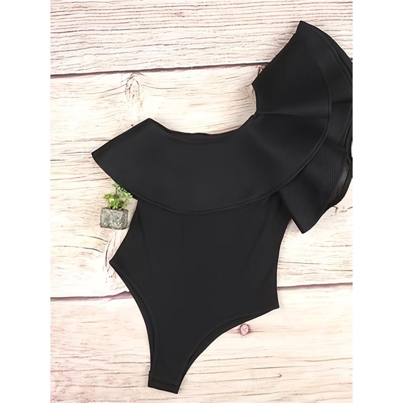 Casual Solid Asymmetrical Oblique Collar Loose Jumpsuits Casual Solid Asymmetrical Oblique Collar Loose Jumpsuits