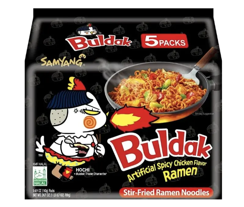 Halal Korean Samyang Buldak Hot Chicken Ramen Instant Noodles Snacks food (5 PACK) | 10 FLAVORS. CHOOSE BELOW samyang  noodles fire  noodles 5