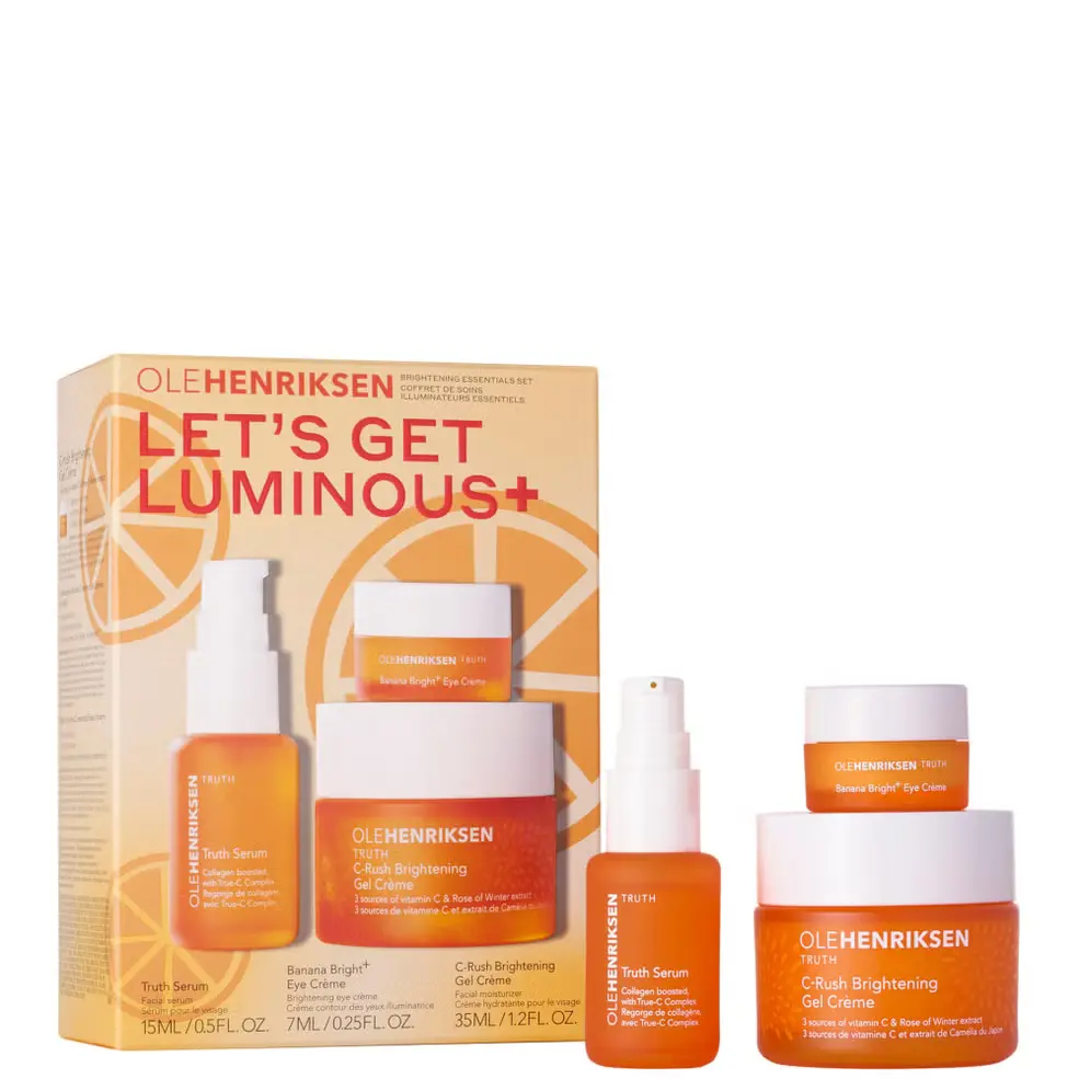 OLE HENRIKSEN Let's Get Luminous Brightening Vitamin C Essentials Set  Skincare Winter Moisture Gift Gel