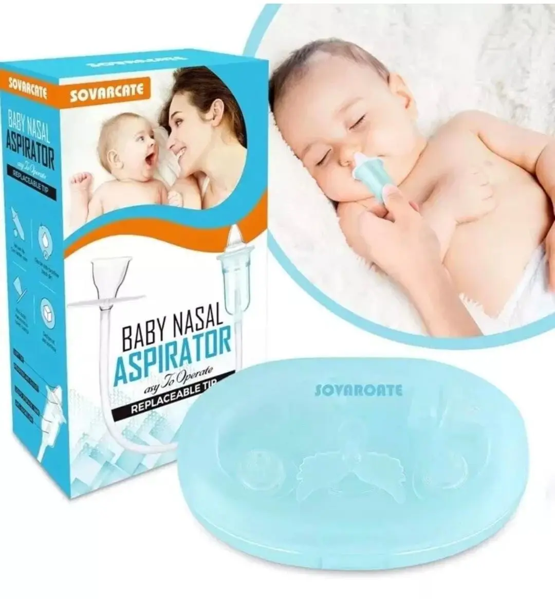 Baby Nasal Aspirator Nose Frida Safe Nose Cleaner and Reusable Snot - Household & Personal Care