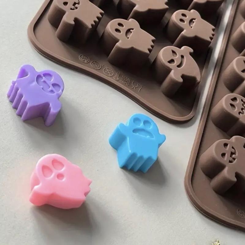 Ghost Silicone Chocolate Mould| Halloween Fondant Mould | Wax Melt Ice Cube | Milky Panda 1