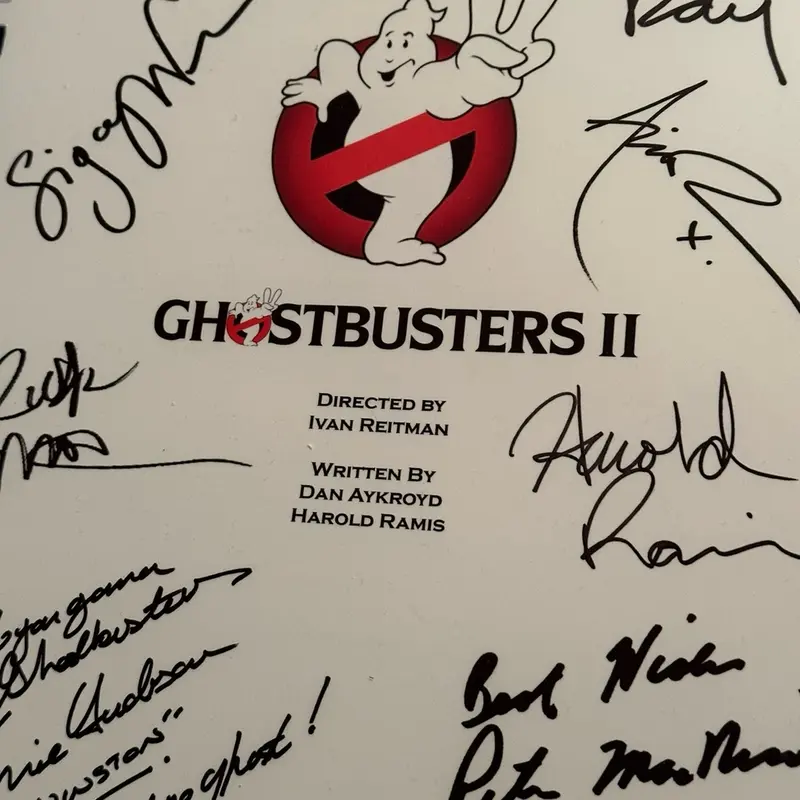 GHOSTBUSTERS 2 Movie Script with Printed Cast Autographs 2