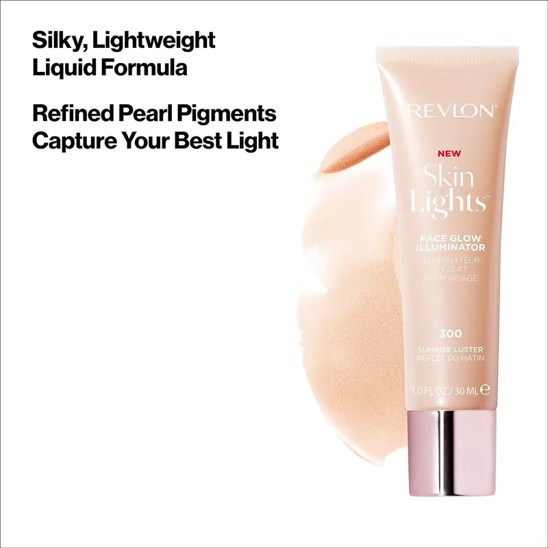 Revlon Skinlights Face Glow Illuminator Sunrise Luster 3 In 1 Lightweight Liquid Highlighter, Primer, Glow Booster, 30ml 2