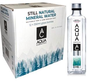 Aqua Carpatica Still Natural Mineral Water in Glass Bottle 330ml - Pack of 12