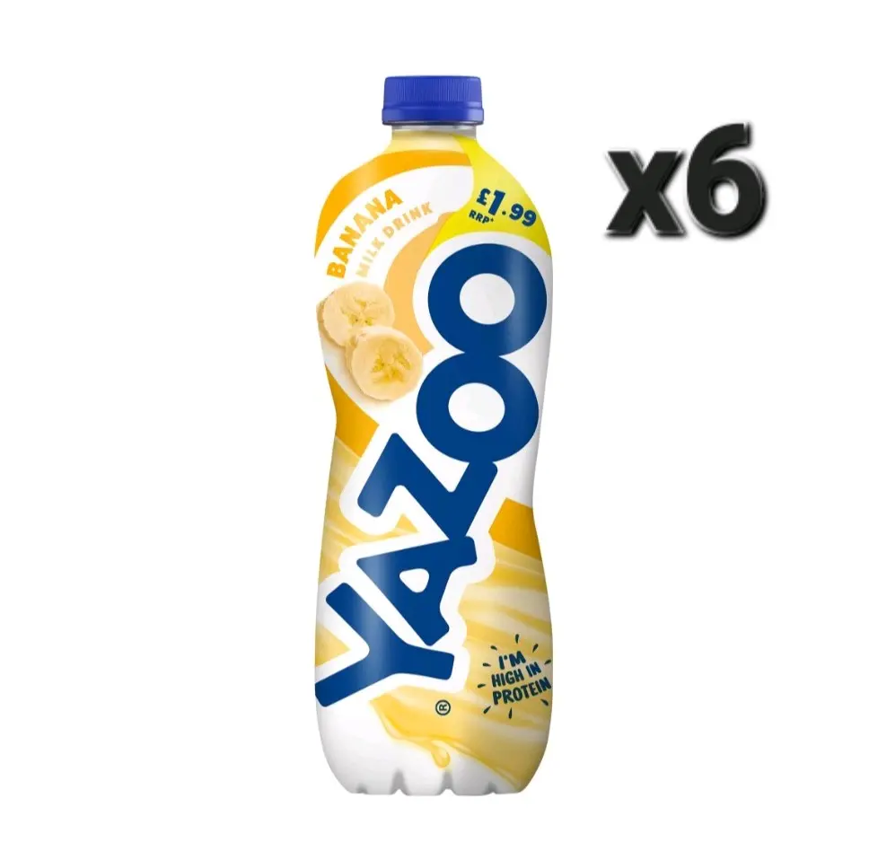 Yazoo Banana Milk Drink - 6 x 1 Litre Bottles - LONG DATE