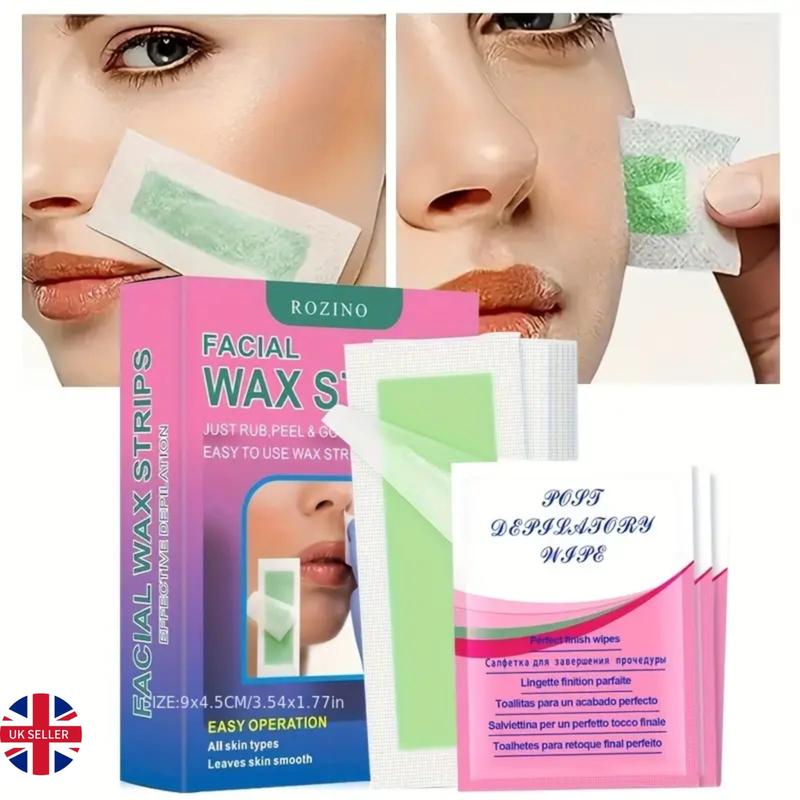 30PCS Facial Wax Strips for Eyebrows, Upper Lips, Cheeks and Legs - Portable and Convenient Hair Removal Wax Sticks - Skincare, Comfort Smooth Waxing 1