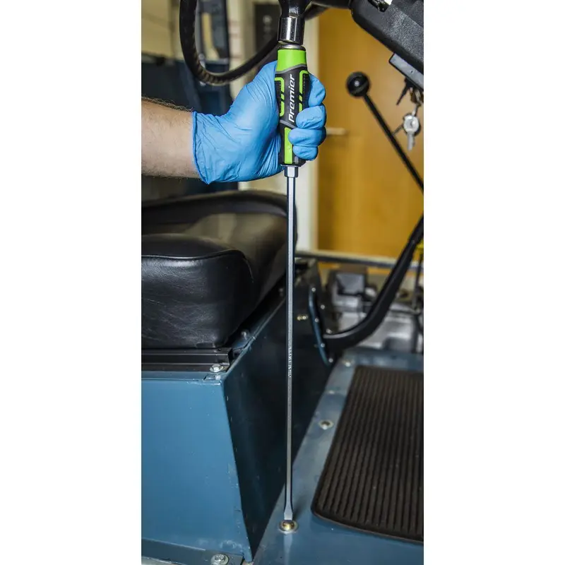 Sealey Premier Extra-Long Hammer-Thru Screwdriver Set 450mm 3pc - Hi-Vis Green AK4942HV 3