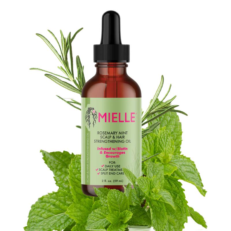 Mielle Rosemary Mint Scalp & Hair Strengthening Oil, hair oil, rosemary oil hair, viral hair oil, hair oil growth, rosemary oil hair, hair oil growth thicker hair, hair oil treatments, hair care products, viral hair care Haircare Hydrate Smooth 3
