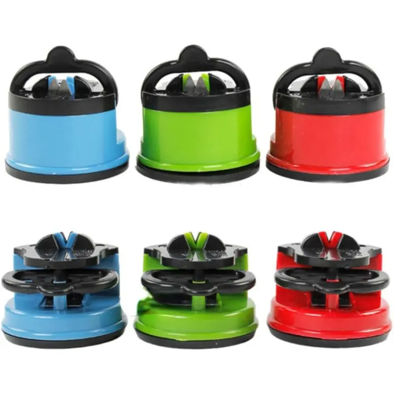 Kitchen Knife Sharpener with Suction Cup Household Sharpening Tool Sharpening Stone Suction Cup Positioning Sharpener Ceramic Lightweight 1