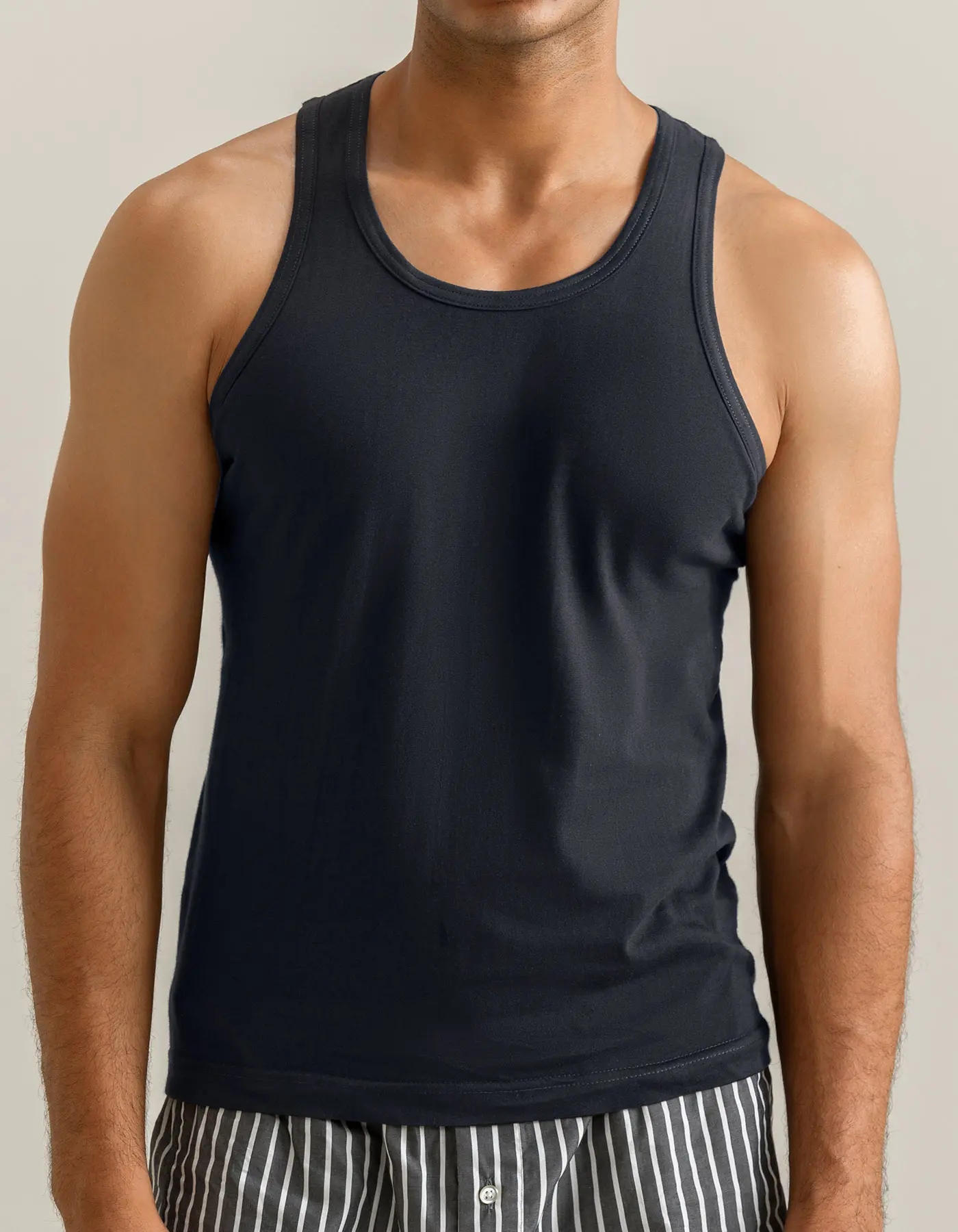 Mens Black Sleeve Less vest | plain men vests | 100% cotton vests