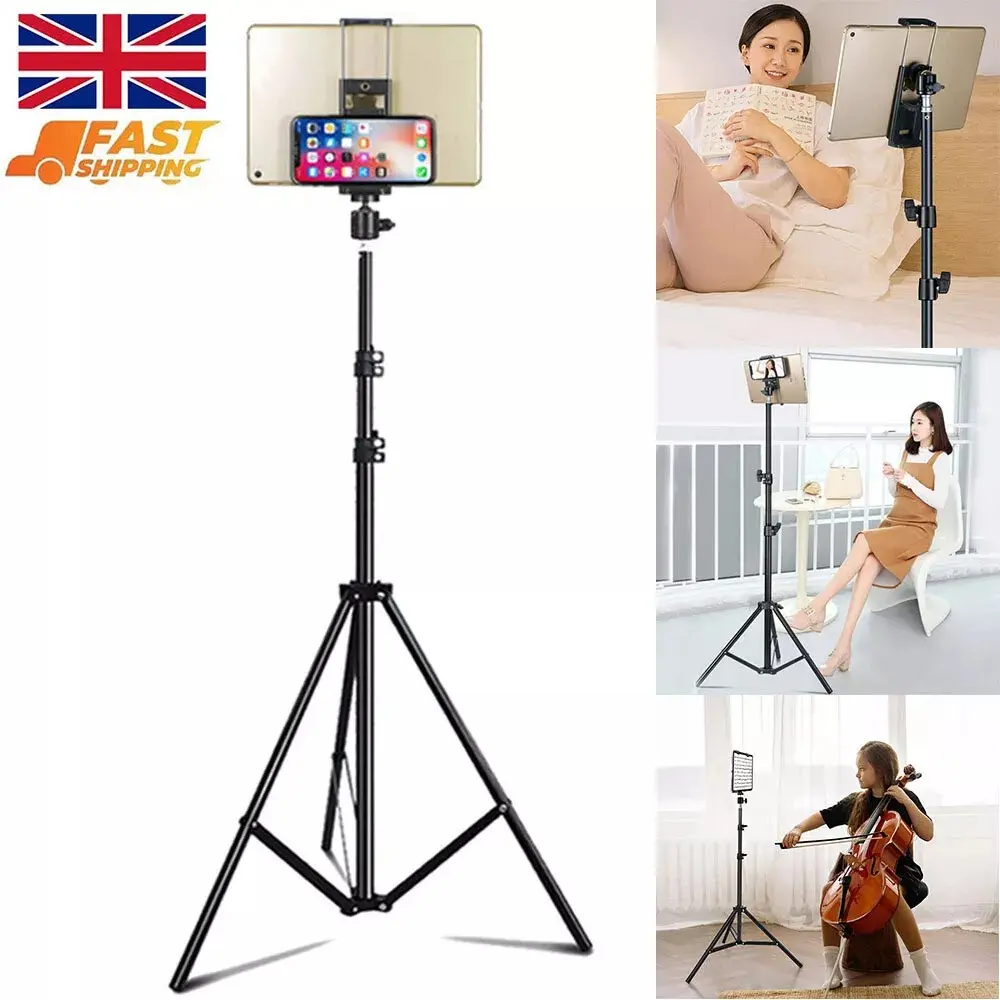 Universal Floor Stand Tripod Phone Holder Tablet Mount for 5.5"~11" iPhone iPad - Cellphone Holder - Smartphone