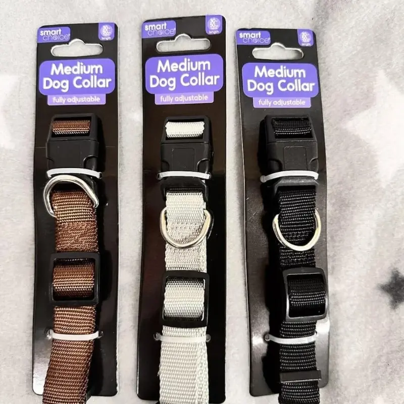 Smart Choice Dog Collar Medium - 3 Color Options: Black, Offwhite, Brown 2