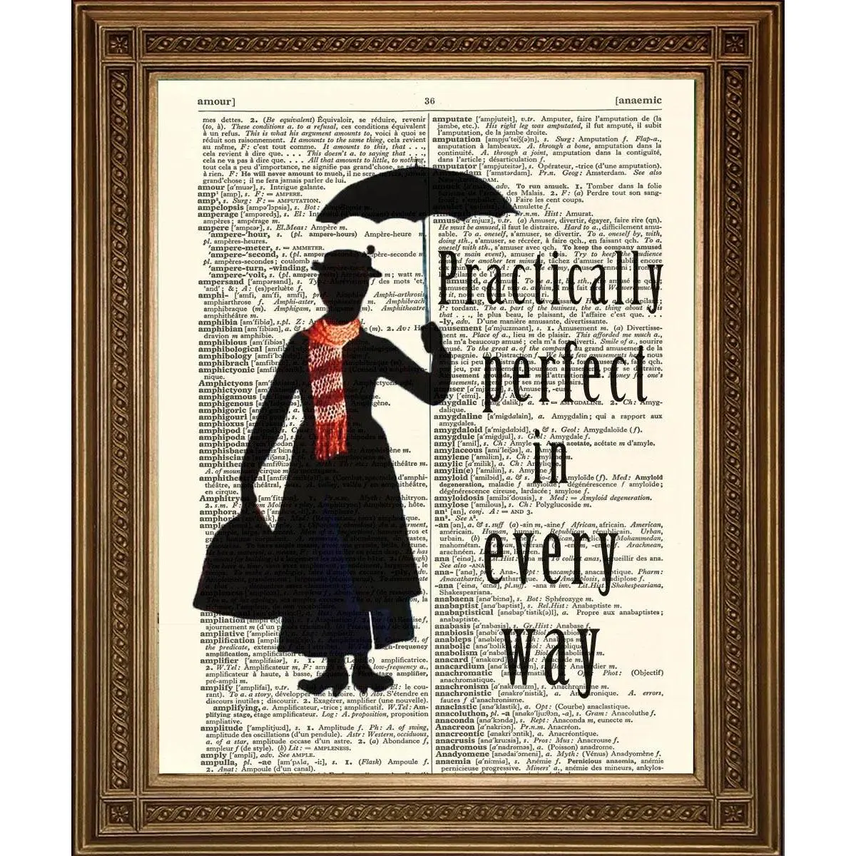 MARY POPPINS PRINT: Practically Perfect Dictionary Art