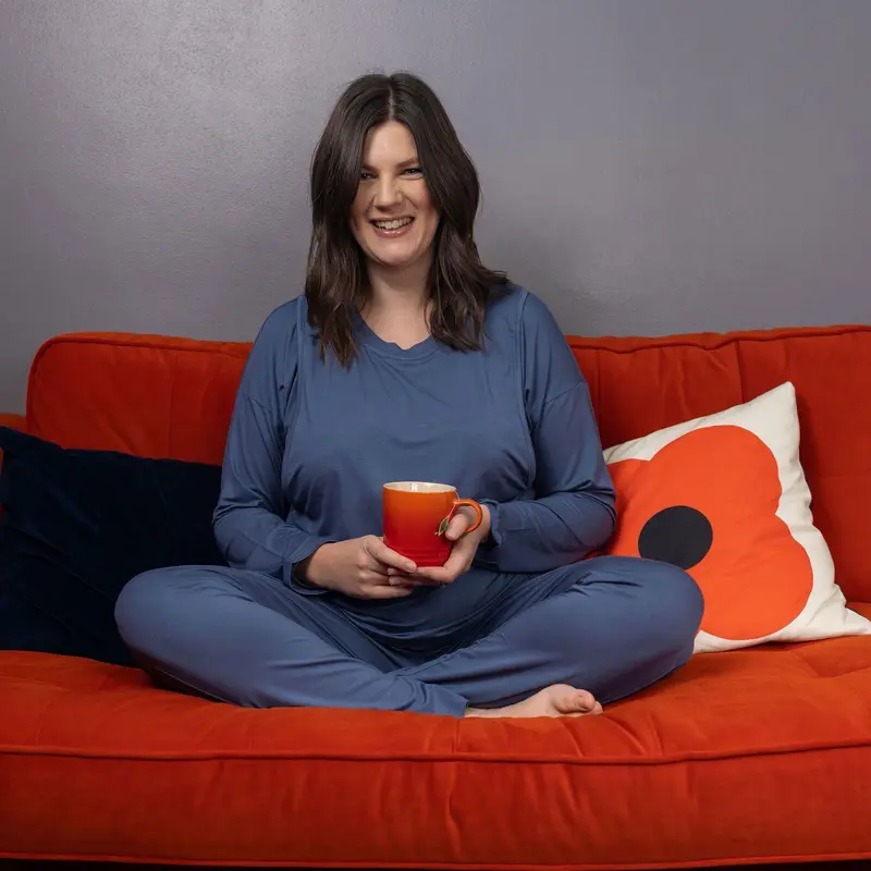 Blue Luxurious Breastfeeding Loungewear 3