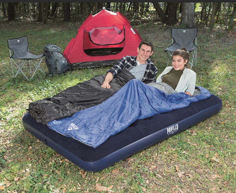 Bestway Double Airbed Flocked Camping Inflatable Mattress Blow Pump Up Air Bed 2