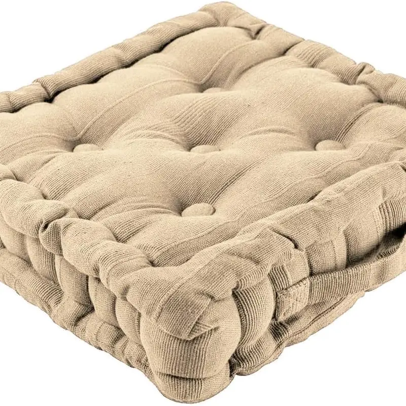 100 % Cotton Booster Cushion 10 Colours Thick Chunky Seat Pad Soft Fabric 4
