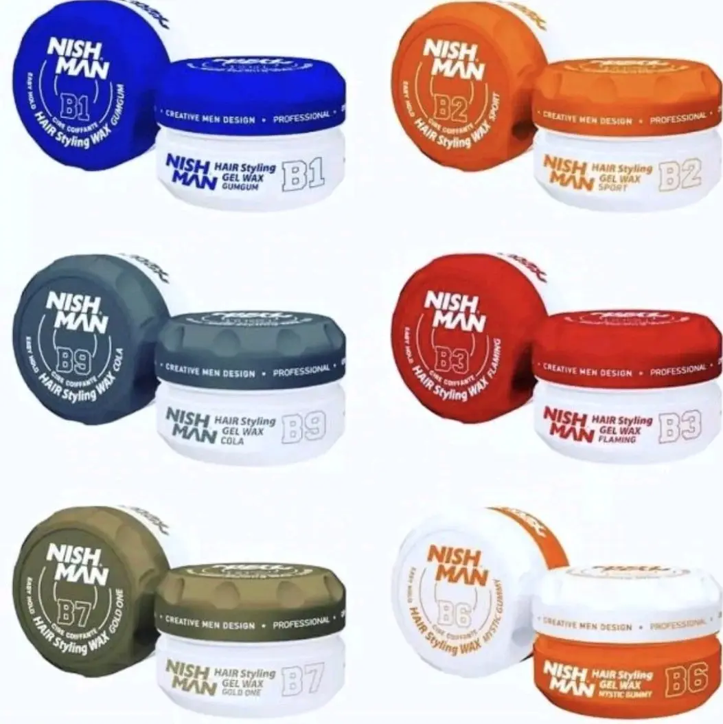 Nishman Hair Styling Gel Wax For Men 150ml B1 B2 B3 B6 07 B9