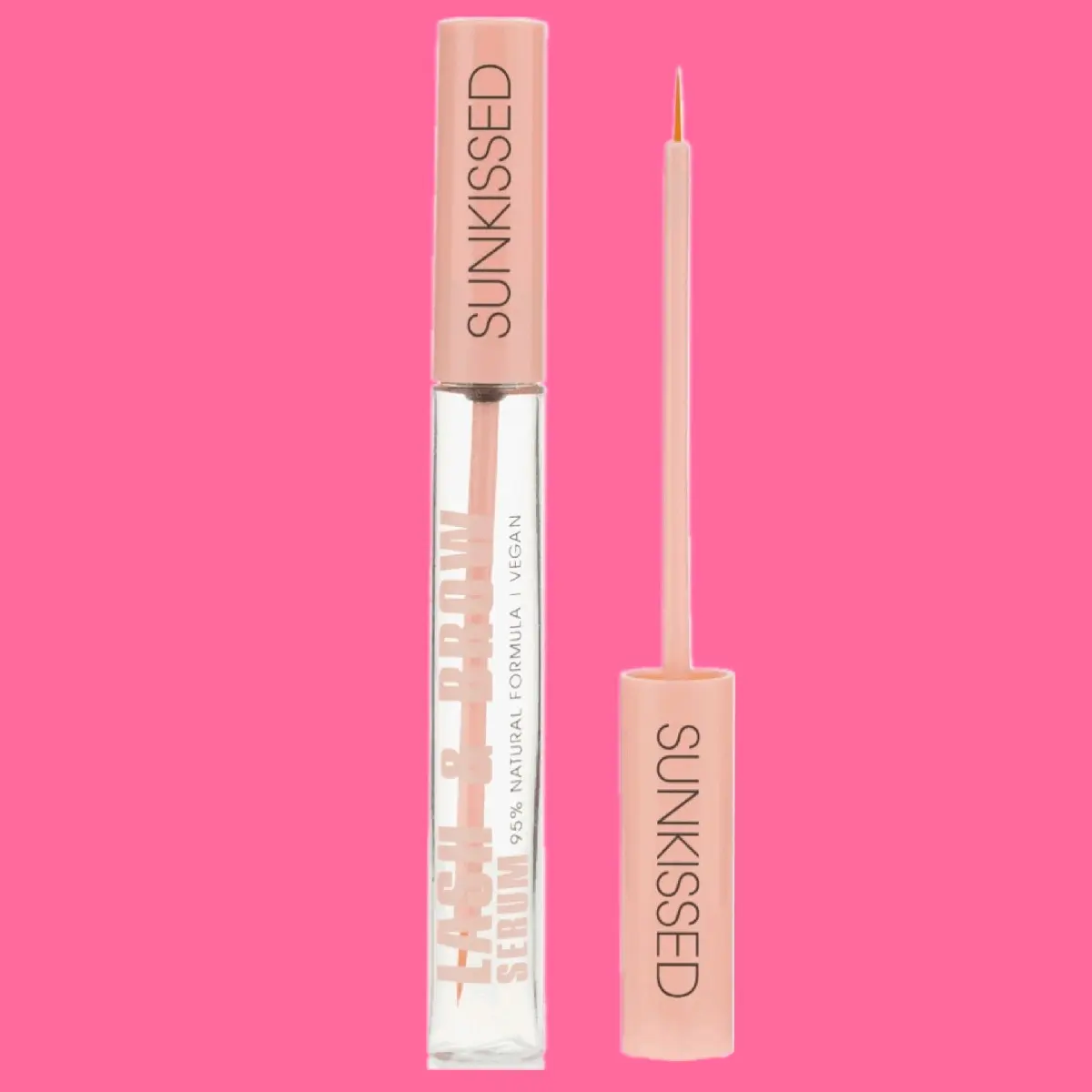 Sunkissed Eye Lash & Brow 95% Natural Ingredients Thickening Hair Growth Serum 7ml (Vegan, Paraben Free, Fragrance Free + Silicone Free)