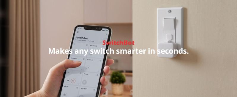 Product Introduction of Smart Switch Button Pusher - Fingerbot for Automatic Light Switch, Timer and APP Bluetooth Remote Control, Works with Alexa, Google Home, IFTTT When Paired with SwitchBot Hub 14