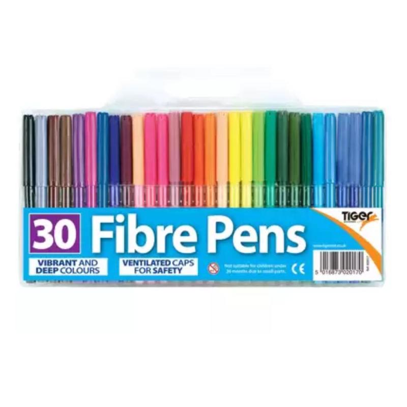 Colour Book and Colour Pens Set Fine Tip Fibre Pen set (30 Colours) Art & Craft for Kids and Adults 1