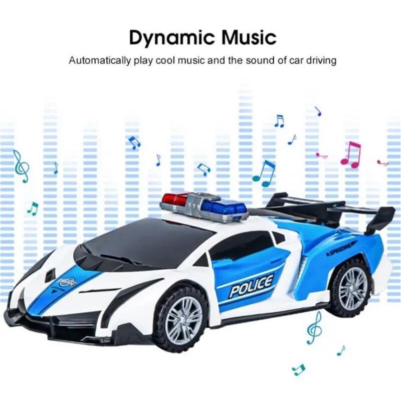 Toys for Kids Police Car Music LED Light Boys Cool Toy UK Bump And Go 4